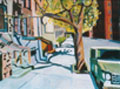 Painting entitled City Shadows