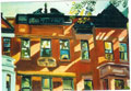 Painting of Sunlit Brownstones sold