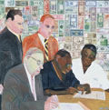 Collages entitled Signatures in Guyana